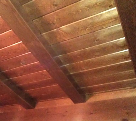 detalles techo madera